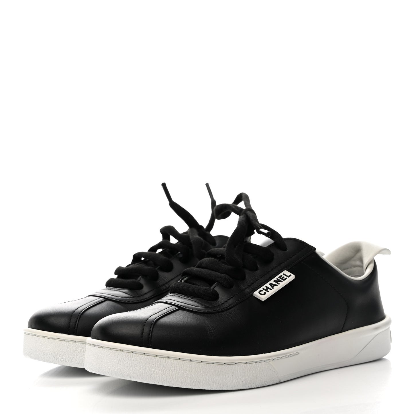 Calfskin CC Womens Sneakers 36 Black