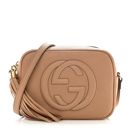 Gucci Pebbled Calfskin Small Soho Disco Bag Camelia 1 of 13