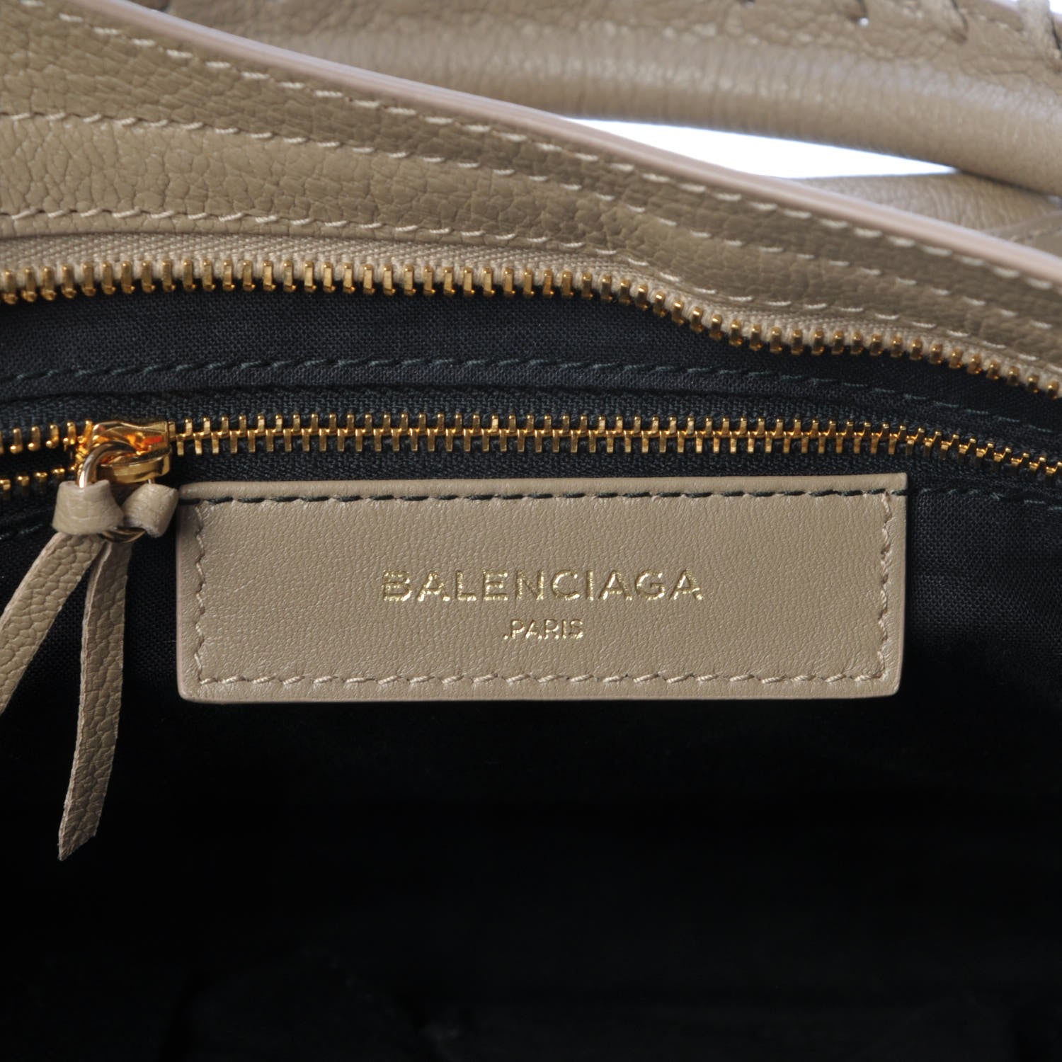 Balenciaga Chevre Gold Metallic Edge Hardware City Beige Latte 6 of 7
