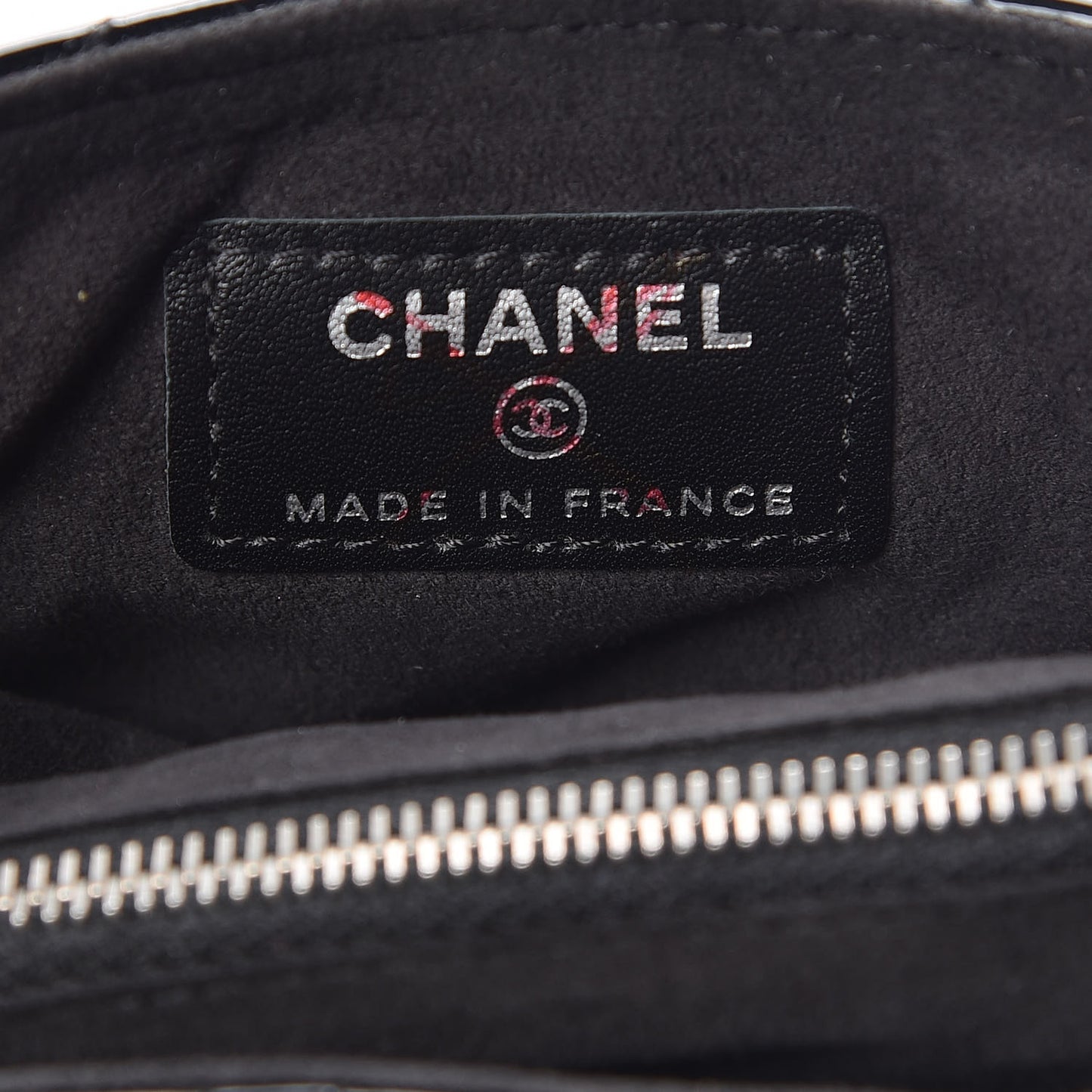 Patent Quilted Mini Phone Holder Clutch Black