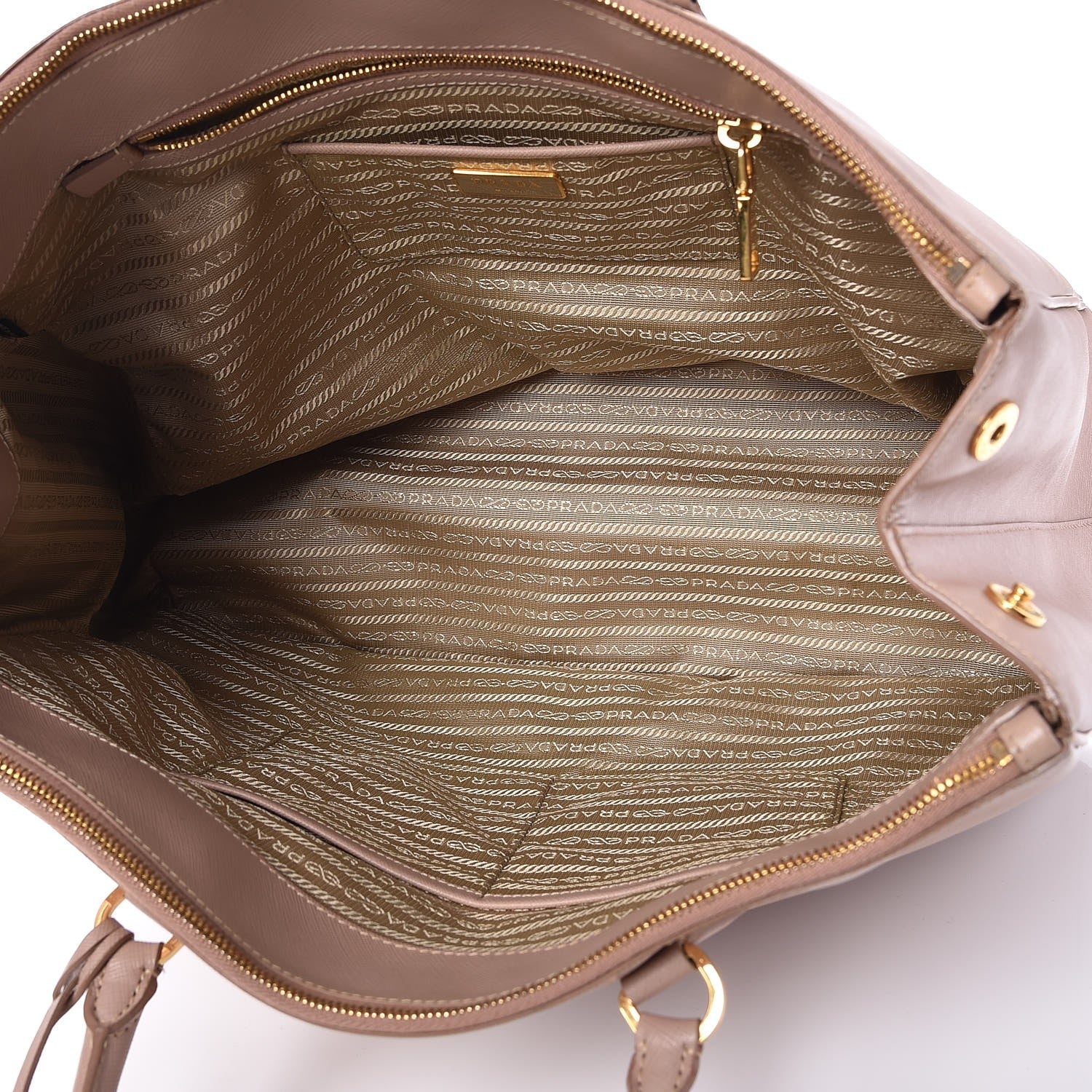 Prada Saffiano Lux Extra Large Galleria Double Zip Tote Cammeo 5 of 9