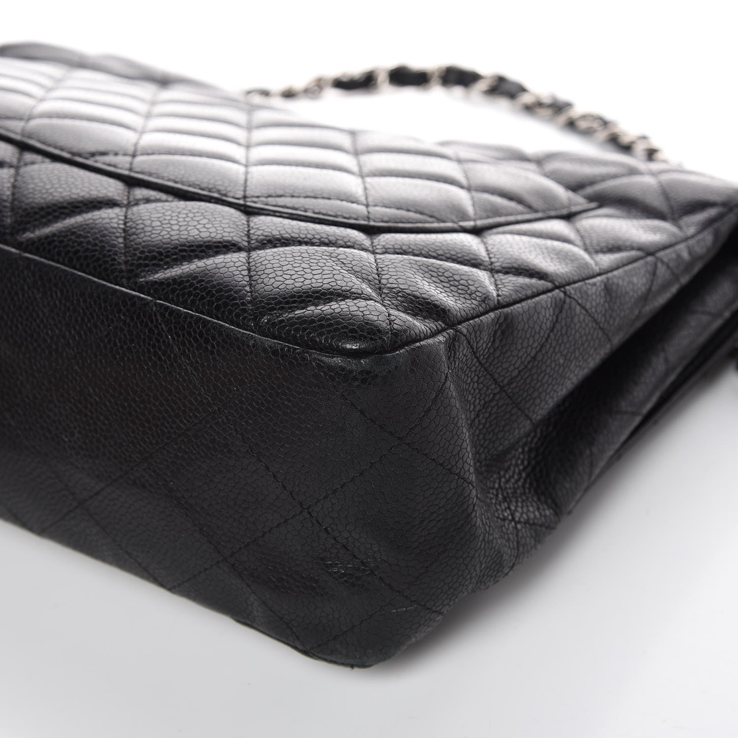 Chanel Caviar Quilted Jumbo Single Flap Black 14 of 15