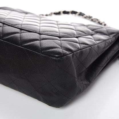 Chanel Caviar Quilted Jumbo Single Flap Black 14 of 15