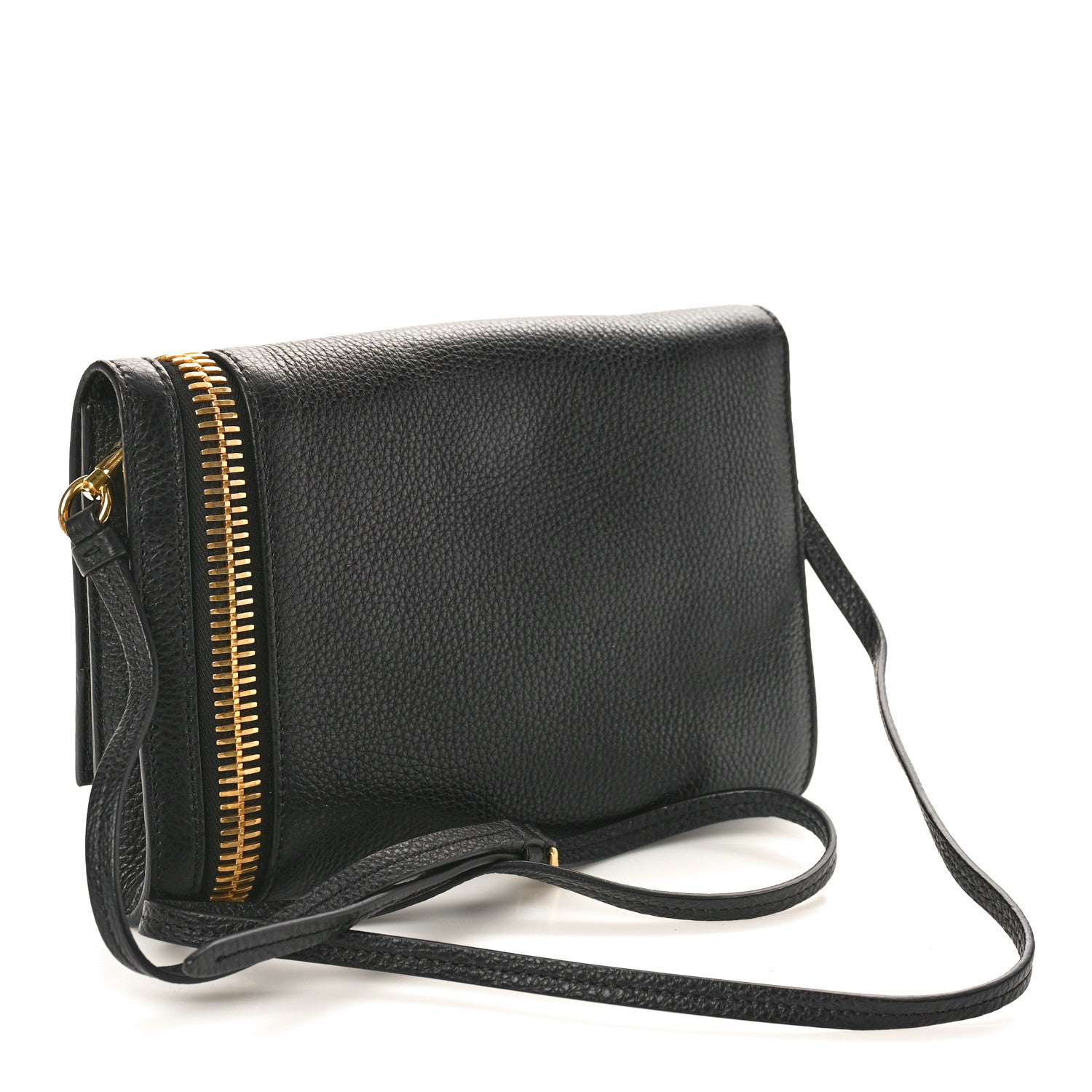 Tom Ford Pebbled Calfskin Alix Zip Crossbody Black 3 of 9
