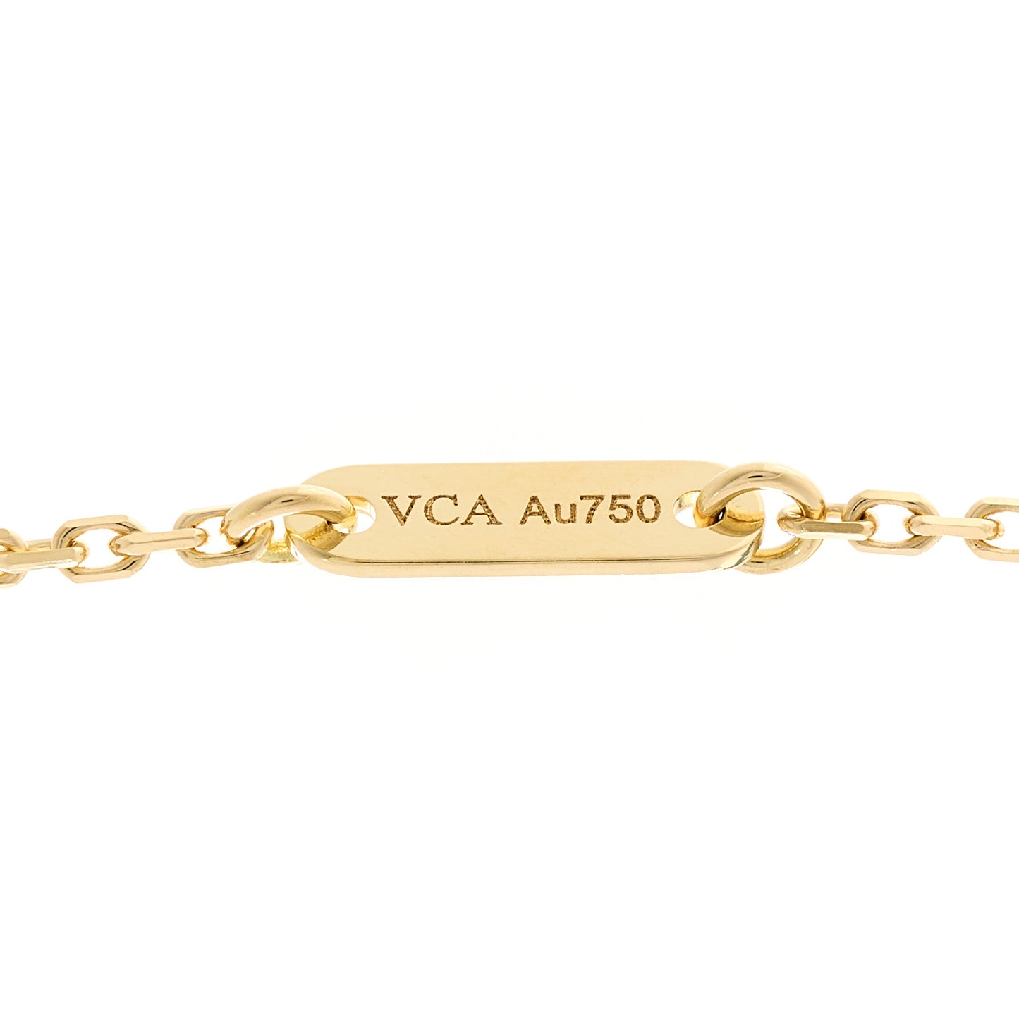 18K Yellow Gold Mother of Pearl Sweet Alhambra Pendant Necklace