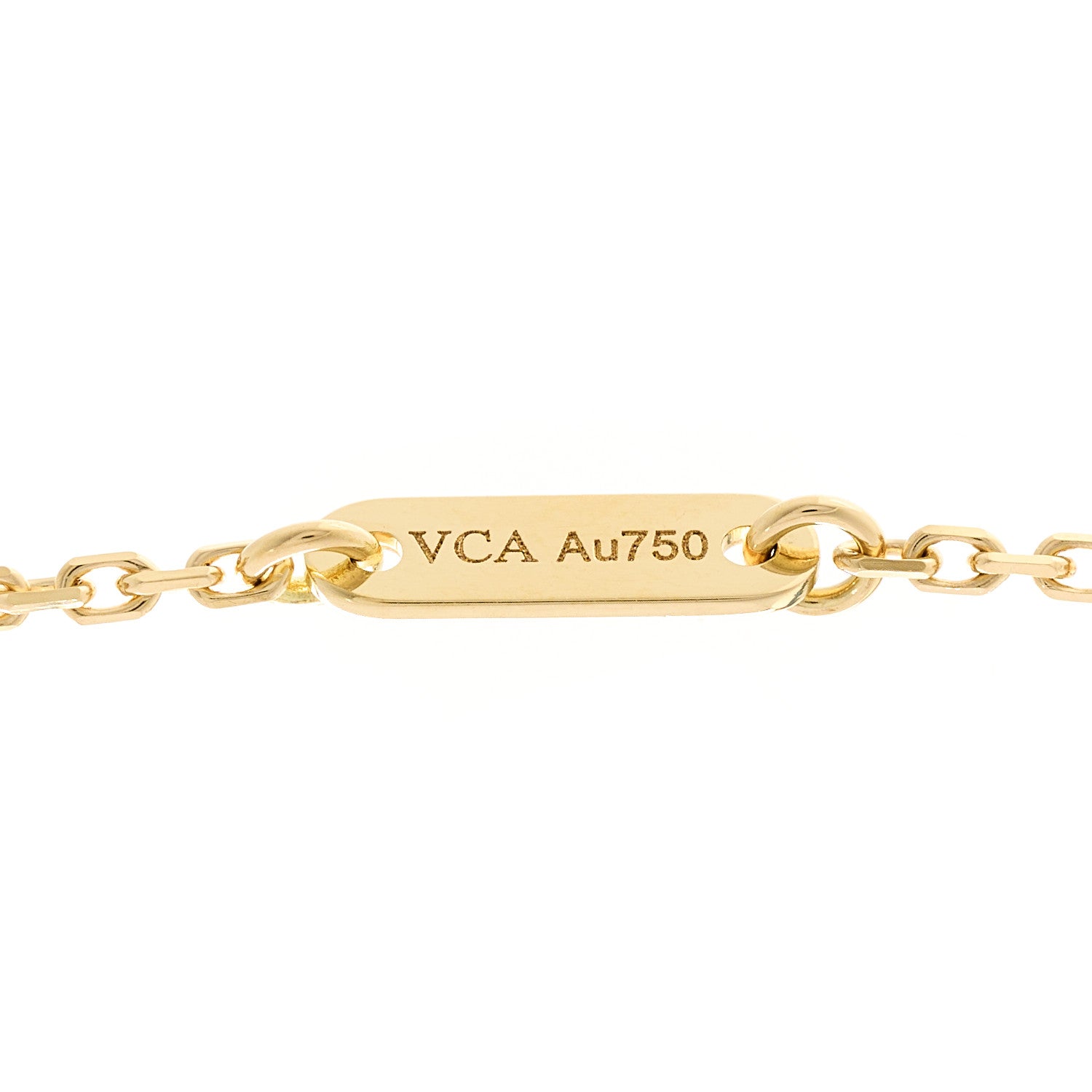 Van Cleef & Arpels 18K Yellow Gold Mother of Pearl Sweet Alhambra Pendant Necklace 4 of 6