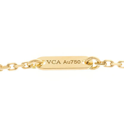 Van Cleef & Arpels 18K Yellow Gold Mother of Pearl Sweet Alhambra Pendant Necklace 4 of 6