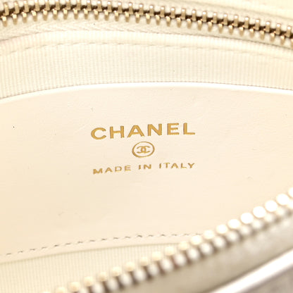 Chanel Shiny Crumpled Lambskin Quilted Trendy Chain Around Hobo White 6 of 10