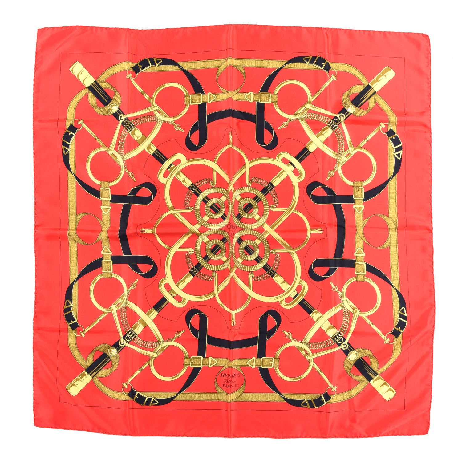 Hermes Silk Eperon D'Or Scarf 90 1 of 4