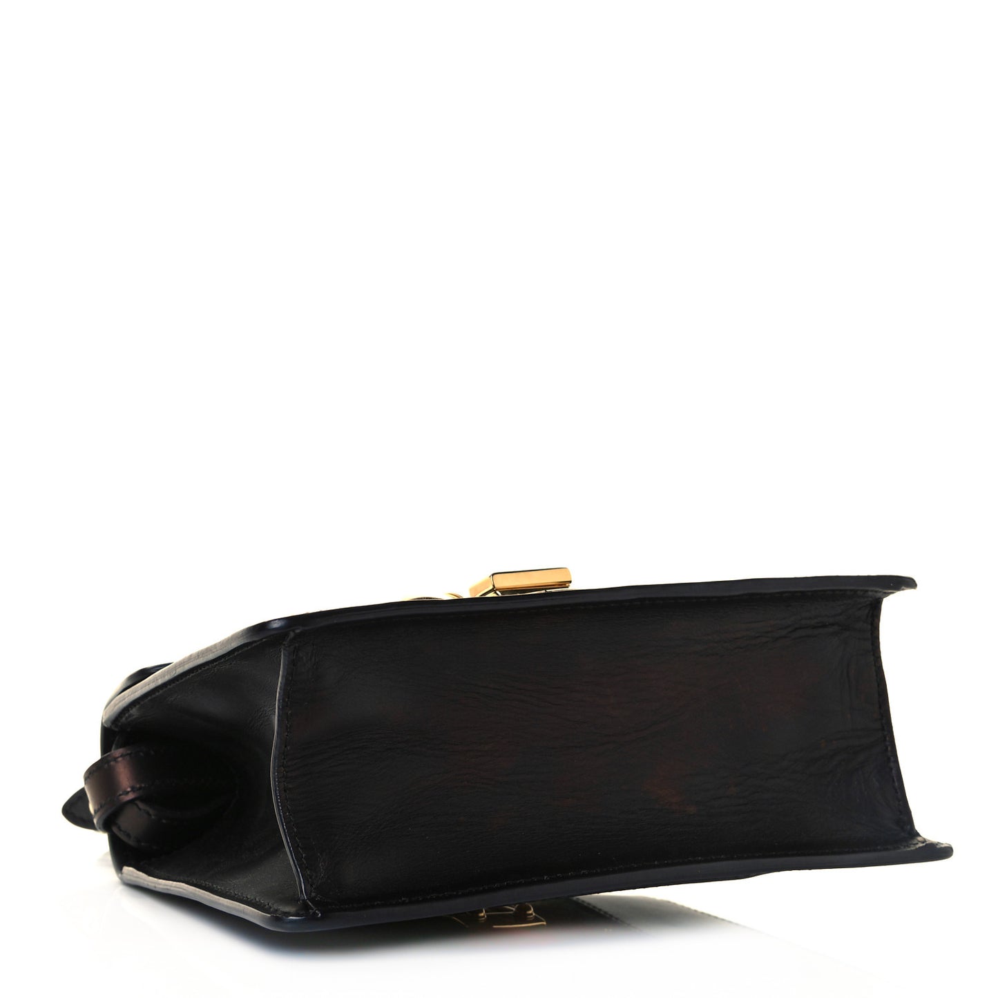Calfskin Mini Sylvie Top Handle Bag Black
