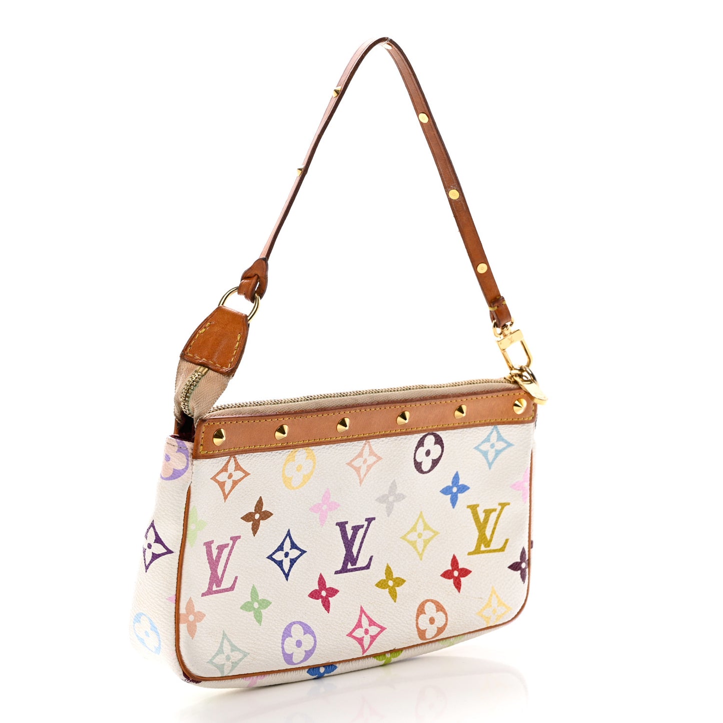 Monogram Multicolor Pochette Accessories White