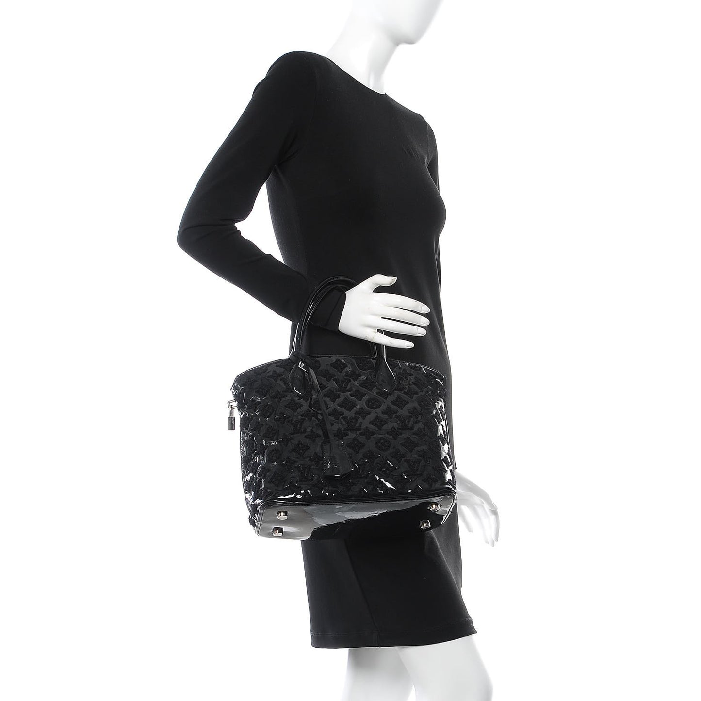 Patent Lambskin Fascination Lockit Black