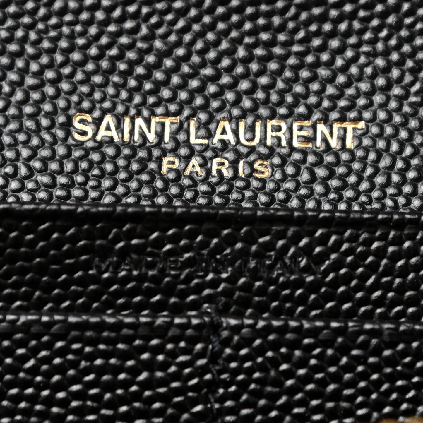 Grain De Poudre Matelasse Chevron Monogram Flap Wallet Black