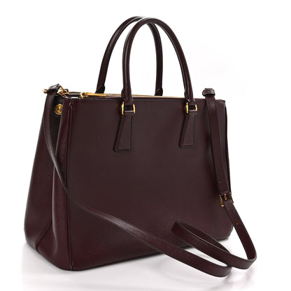 Prada Saffiano Vernice Medium Galleria Double Zip Cerise 3 of 11