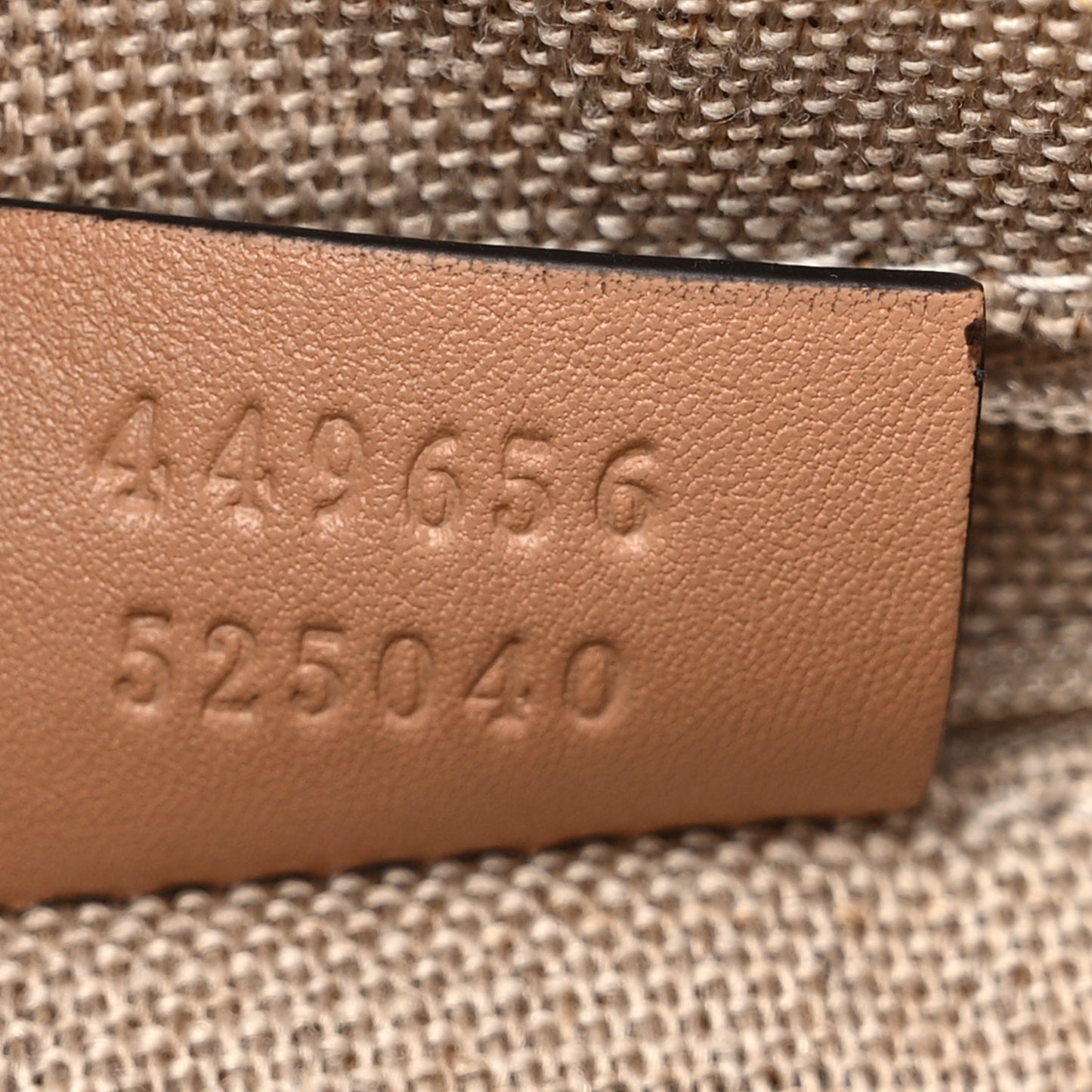 Soft Microguccissima Small Zippered Satchel Camelia