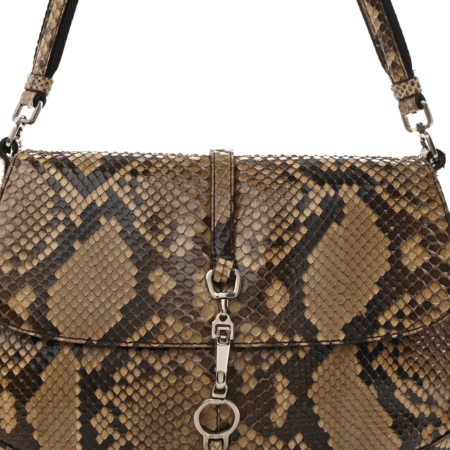 Snakeskin Trend Shoulder Bag Camello