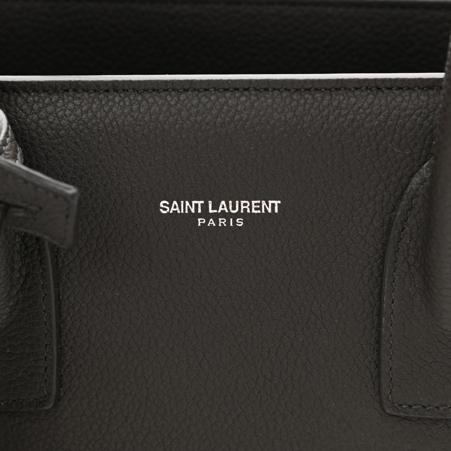 Grained Calfskin Baby Sac De Jour Coal