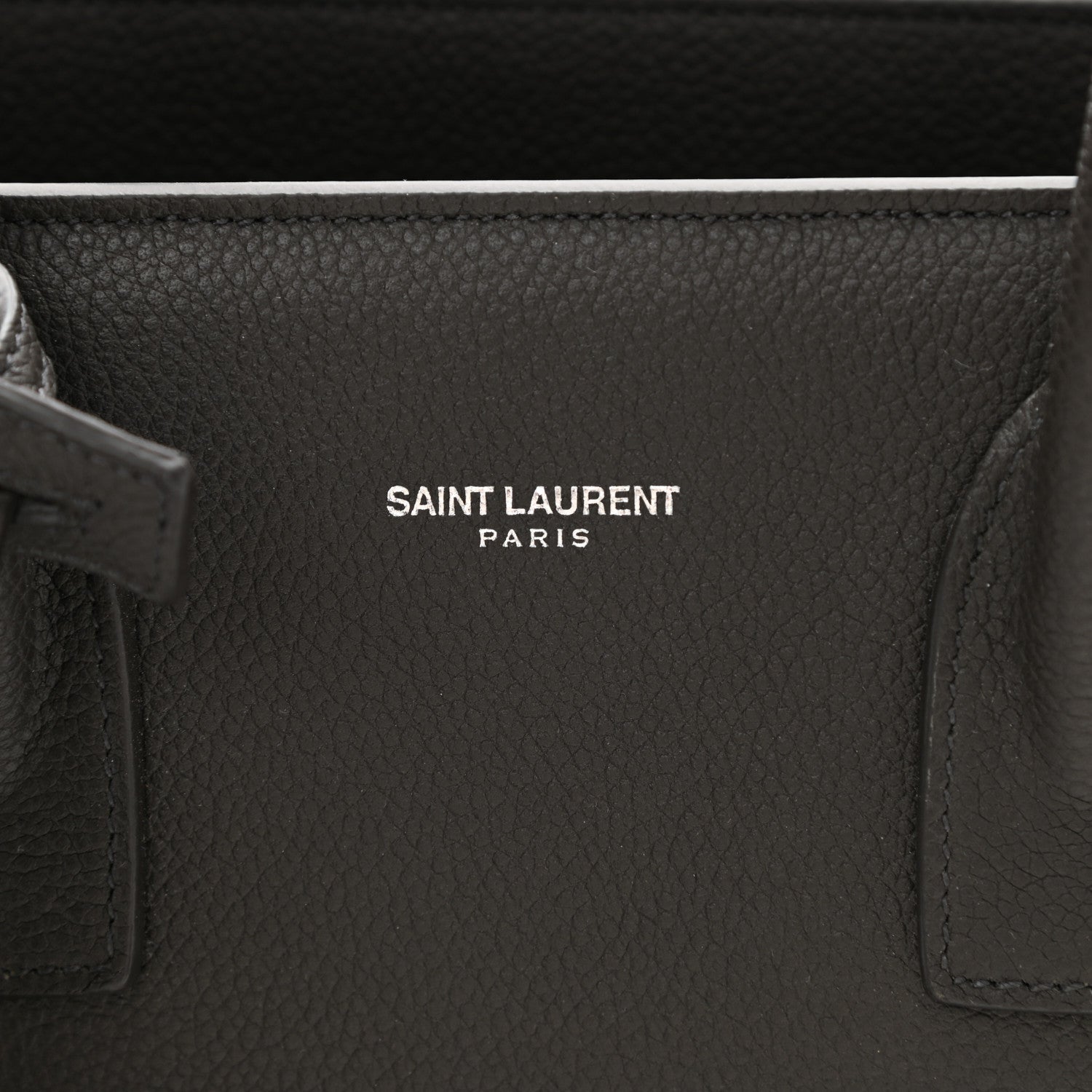 Saint Laurent Grained Calfskin Baby Sac De Jour Coal 6 of 10