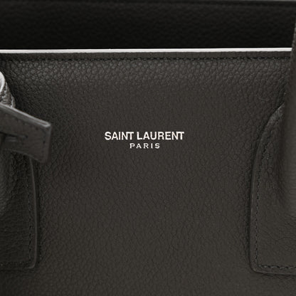 Saint Laurent Grained Calfskin Baby Sac De Jour Coal 6 of 10