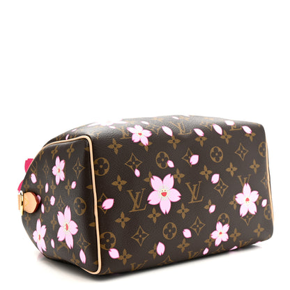 Louis Vuitton LV X TM Monogram Cherry Blossom Speedy Bandouliere 25 Sakura Brown 4 of 9