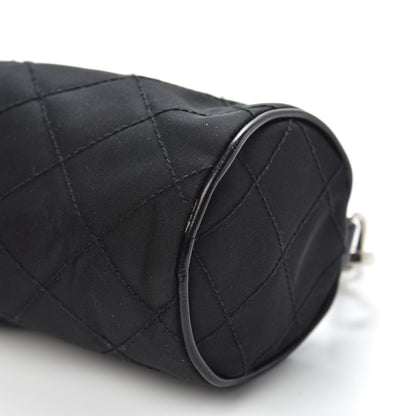 Prada Tessuto Nylon Impunturato Quilted Chain Pochette Black 9 of 9