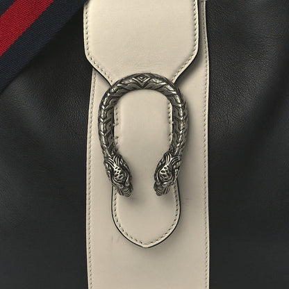 Gucci Calfskin Web Medium Dionysus Hobo Black White 9 of 12