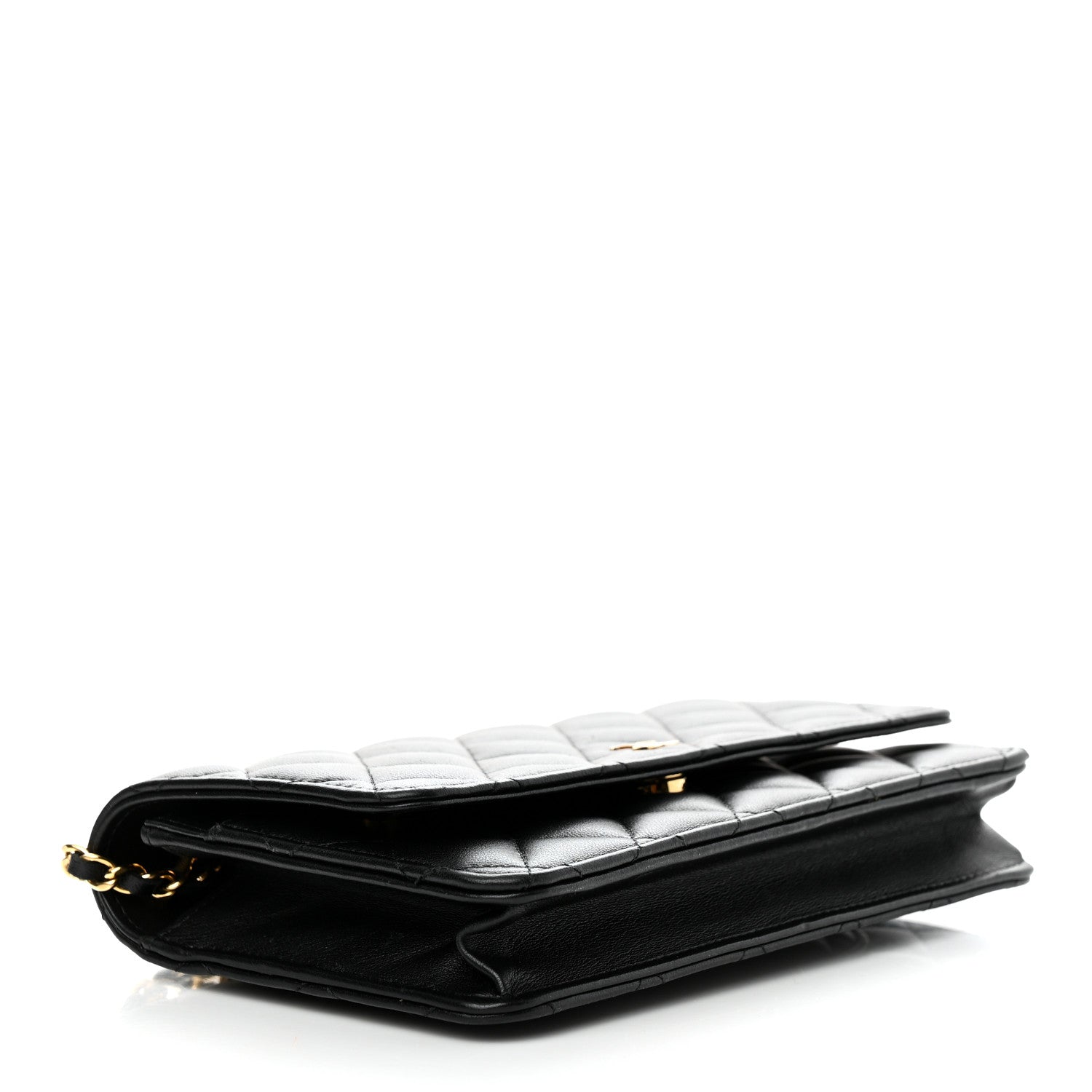 Chanel Lambskin Quilted Wallet On Chain WOC Black 4 of 12
