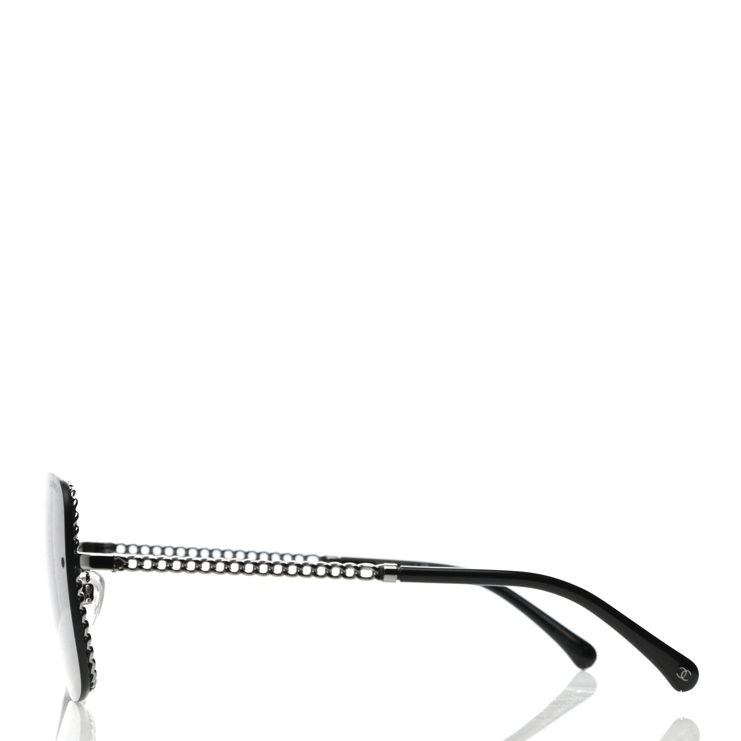 Square Removable Chain Pearl Sunglasses 4244 Black