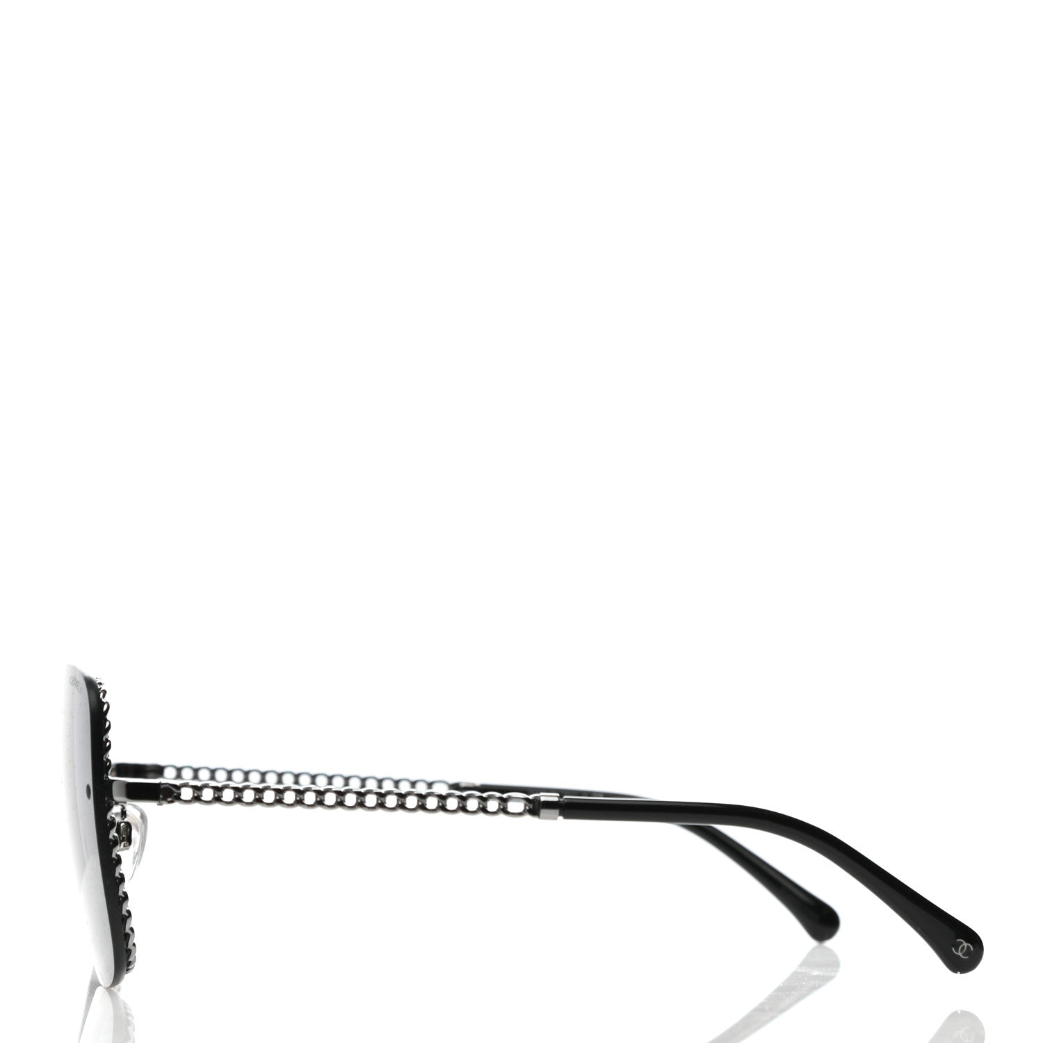 Chanel Square Removable Chain Pearl Sunglasses 4244 Black 3 of 6