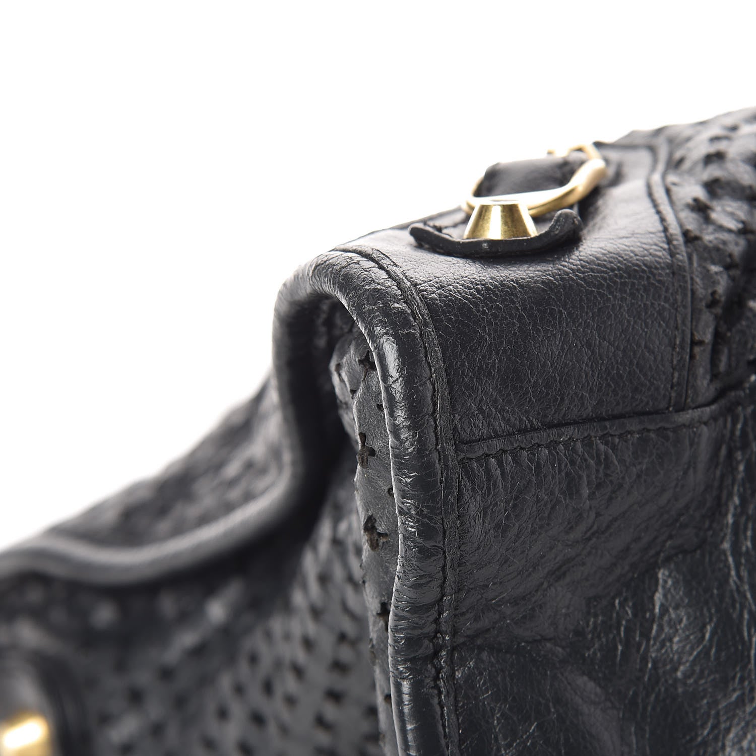 Balenciaga Agneau Laser Cut Cross Classic Gold Hardware City Grey 12 of 15