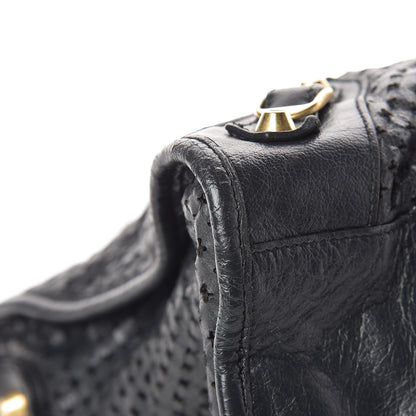 Balenciaga Agneau Laser Cut Cross Classic Gold Hardware City Grey 12 of 15