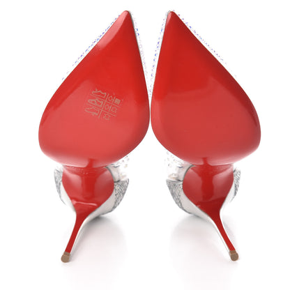 Christian Louboutin PVC Specchio Degrastrass 100 Pumps 37 Silver 5 of 7