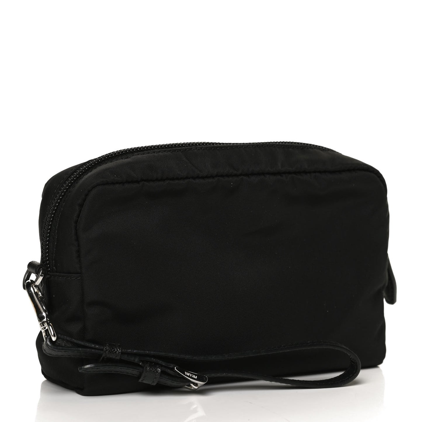 Tessuto Nylon Saffiano Wristlet Black