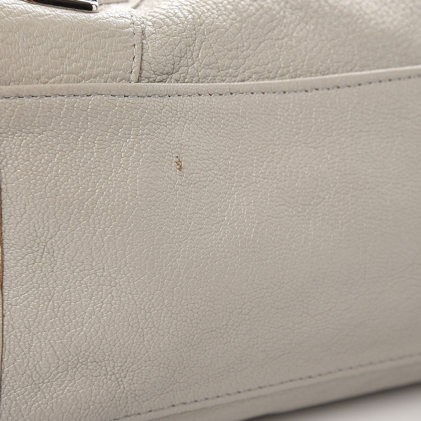 Chevre Gold Metallic Edge Hardware City Gris Glace