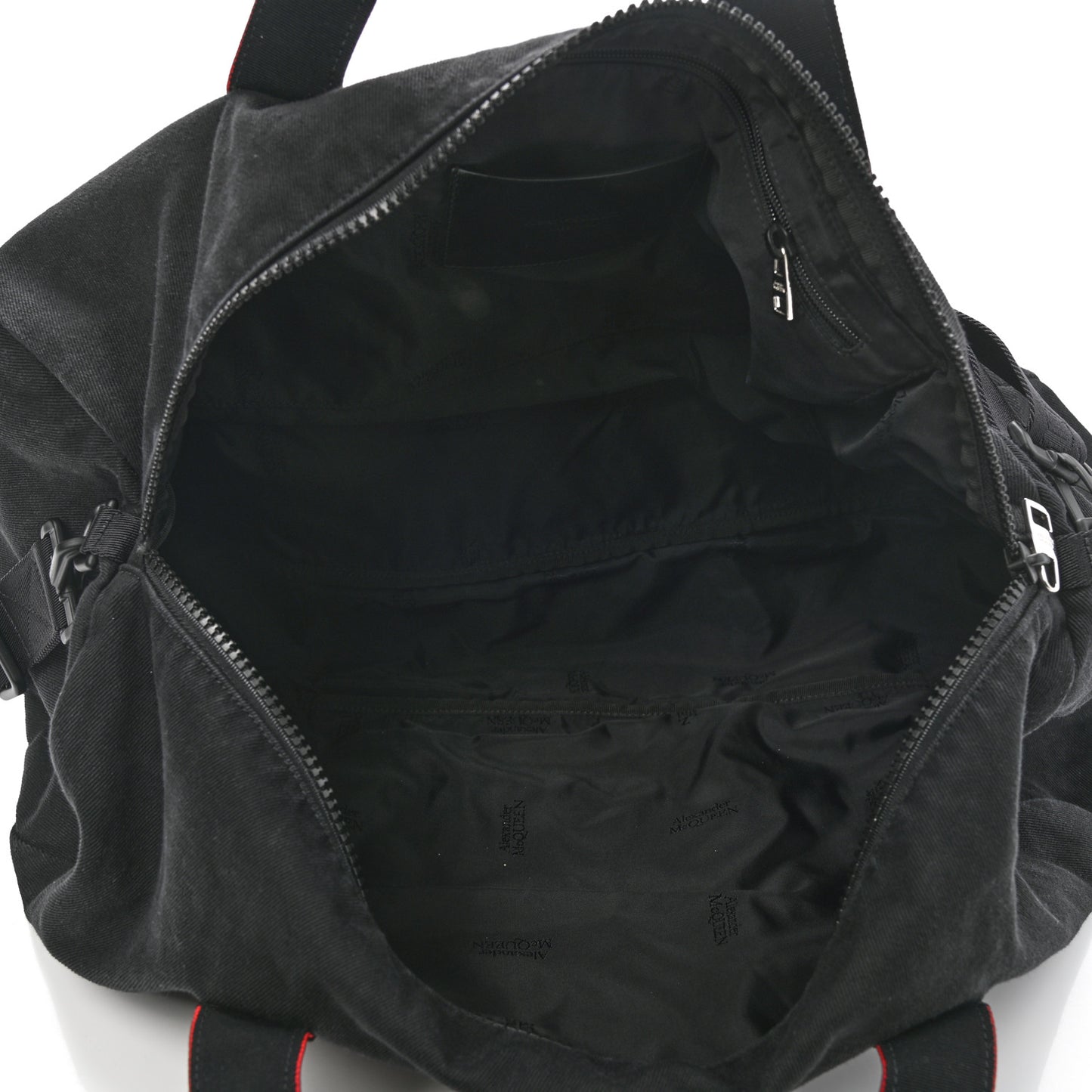 Canvas Selvedge Duffle Black Red