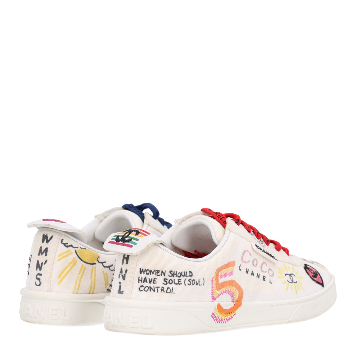 x Pharrell Williams Canvas Womens Sneakers 36 White Multicolor