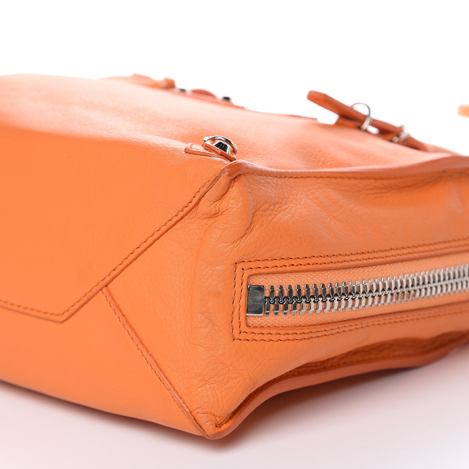 Balenciaga Calfskin Papier Mini A4 Zip Around Tote Orange 9 of 11