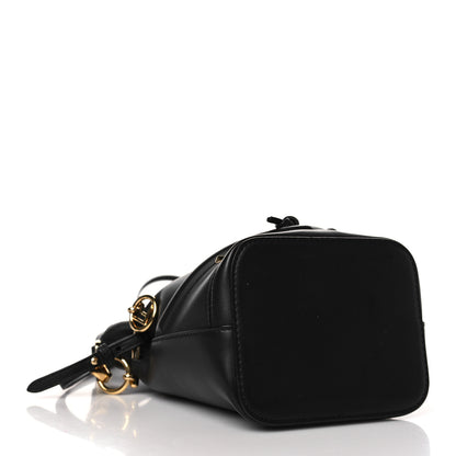 Fendi Vitello Century F is Fendi Eyebrow Monster Eyes Embossed Mini Mon Tresor Bucket Bag Black 3 of 8