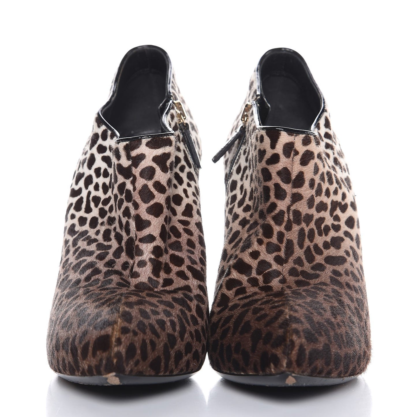 Pony Hair Animal Print Paloma Ankle Booties 39.5