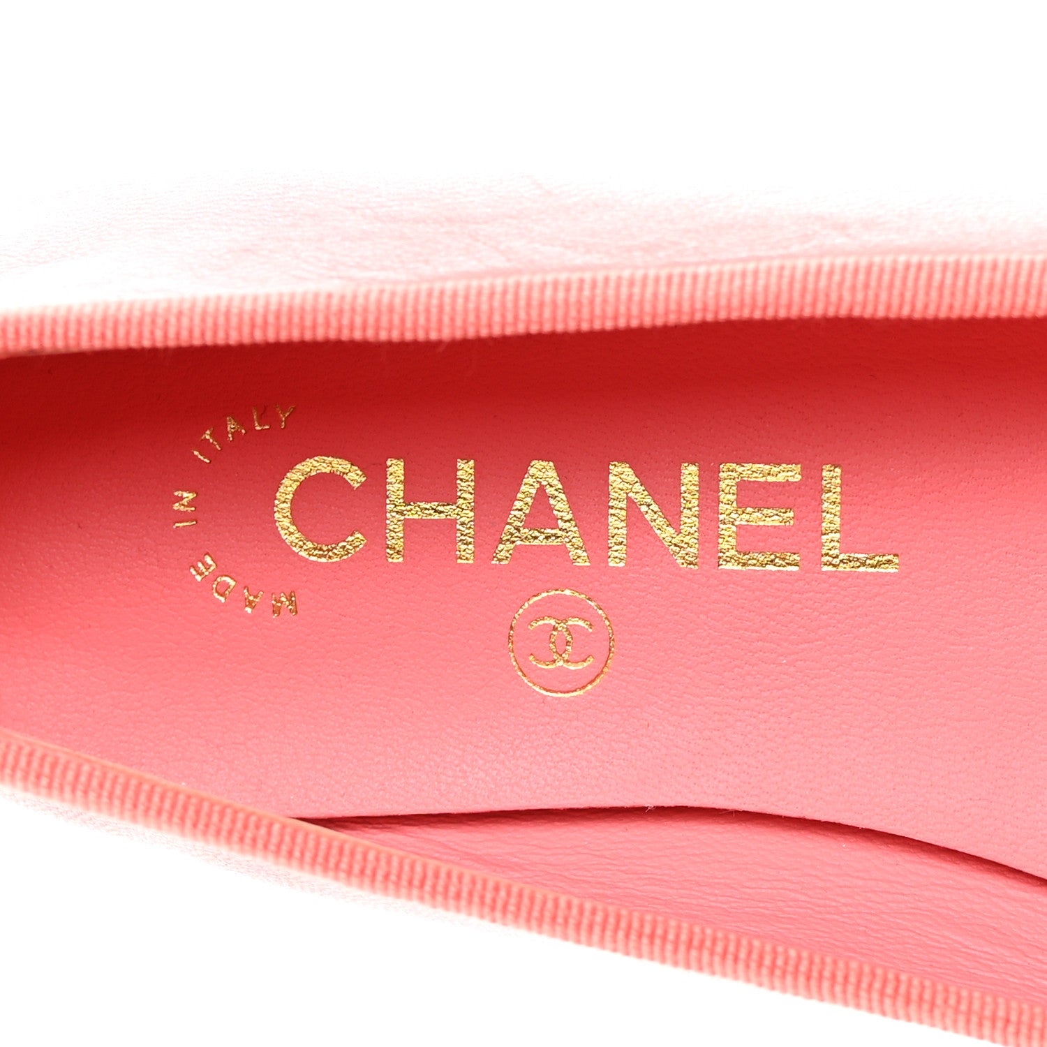 Chanel Goatskin Cap Toe CC Ballerina Flats 38 Pink 6 of 9
