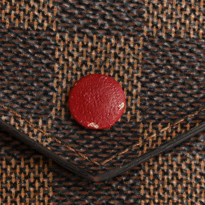 Louis Vuitton Damier Ebene Victorine Wallet Red 10 of 13