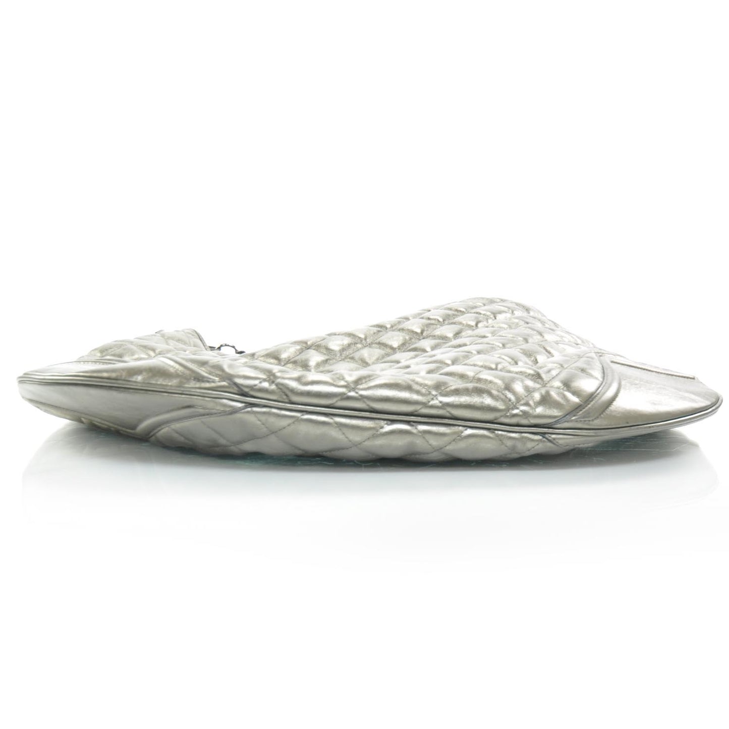 Leather Quilted Hoxton Hobo Metallic