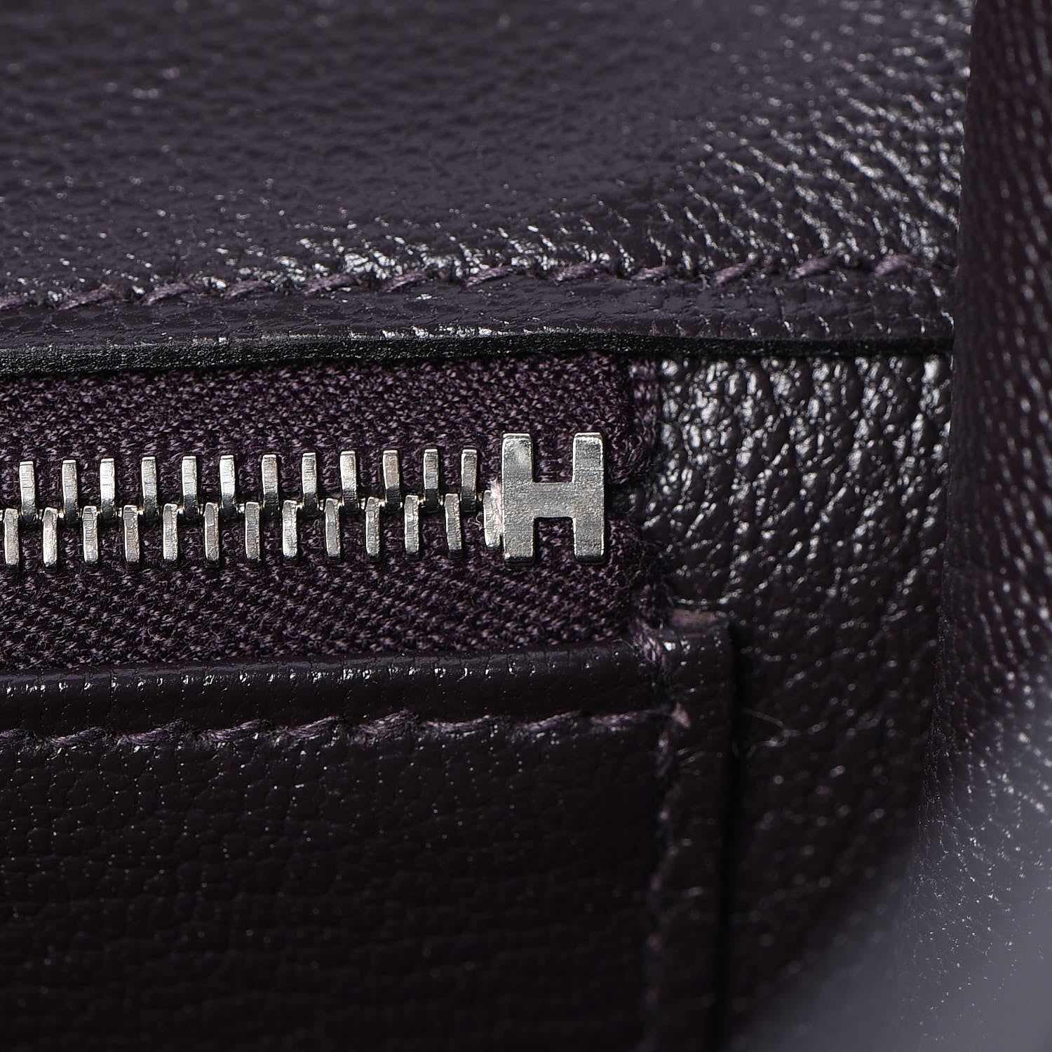 Hermes Taurillon Clemence Birkin 35 Prunoir 12 of 31
