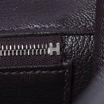 Hermes Taurillon Clemence Birkin 35 Prunoir 12 of 31