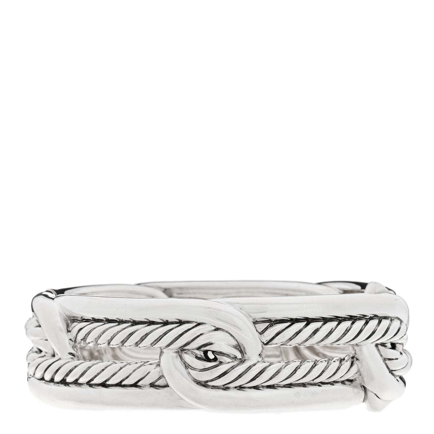 Sterling Silver Diamond Labyrinth Link Bracelet