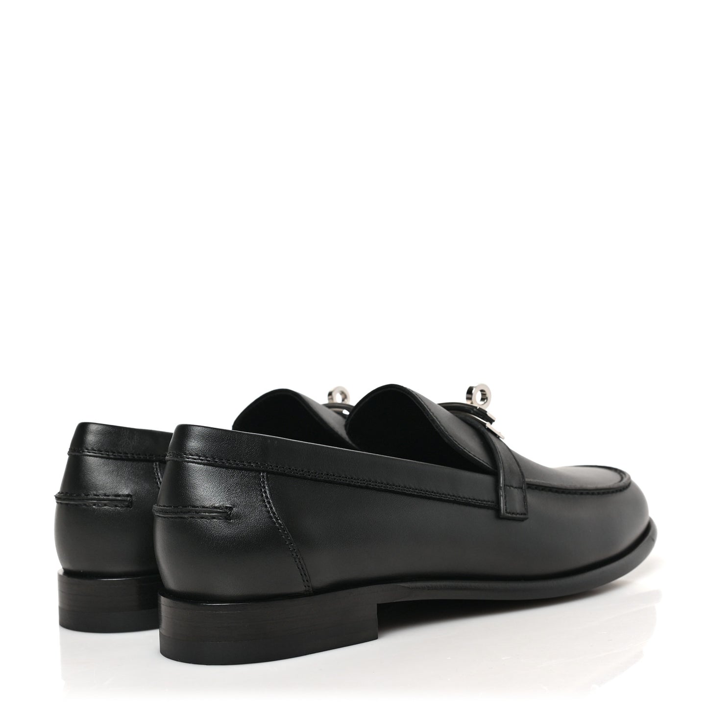 Calfskin Womens Destin Loafer 37.5 Black