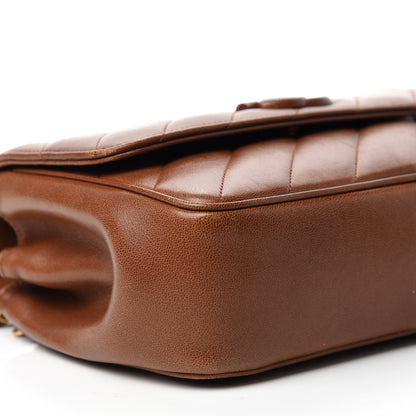 Chanel Lambskin Quilted Jumbo Coco Vintage Flap Brown 9 of 13