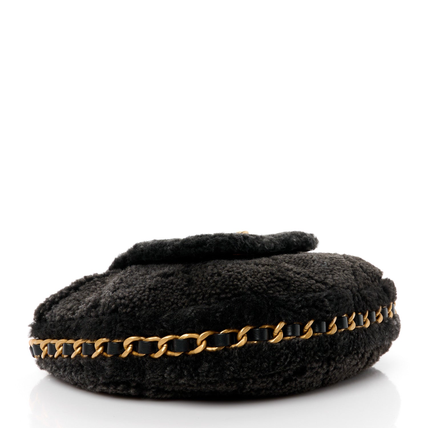 Chanel Shearling Quilted Hobo Black 4 of 12
