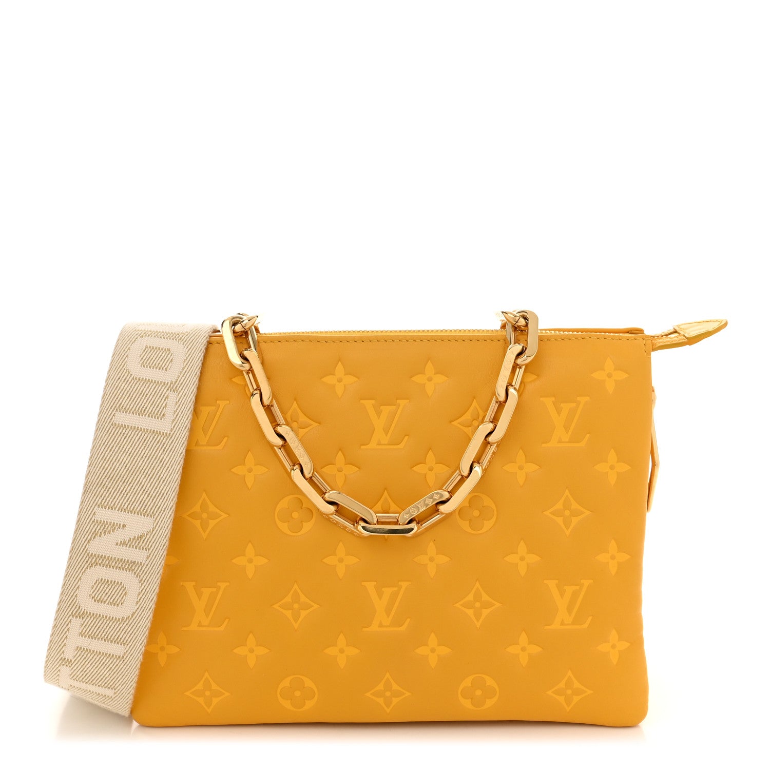 Louis Vuitton Lambskin Embossed Monogram Coussin PM Sunflower 1 of 10