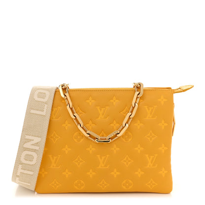 Louis Vuitton Lambskin Embossed Monogram Coussin PM Sunflower 1 of 10